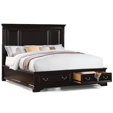 Traditional California King Storage Bed